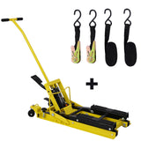 Garvee Hydraulic Motorcycle Jack Lift 1500 LBS Capacity Portable Yellow Motorcycle Dolly with Straps for Bike ATV Dirt Bikes - Yellow