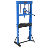 Garvee 12 Ton Hydraulic Press Heavy-Duty Adjustable H-Frame Garage Floor Shop Press for Automotive Repair Metal Straightening 31.5" Black - Blue