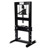 Garvee 6-Ton Hydraulic H-Frame Shop Press - Heavy-Duty Garage Floor Press with Stamping Plates, Adjustable 3.15"-10.28" for Bending, Straightening, and Installing Bearings & U-Joints, Black - Black