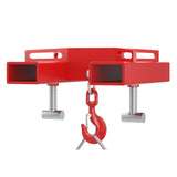 Garvee Forklift Lifting Hook Attachment, 6600 lbs Capacity, with Swivel Hook and 2 T-Bolts, Ideal for Converting Your Forklift into a Mobile Crane, Red - Red