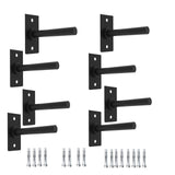 Garvee 8 PCS Wall Mounted Weight Plate Holder, Heavy-Duty Alloy Steel, Protective Rubber Pad, 1" Plates, Black - 8 Pcs
