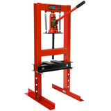 Garvee 6 Ton Hydraulic Press Heavy Duty H-Frame Floor Shop Press Adjustable Workbench Metal Bending Straightening Automotive Repair Red - Red