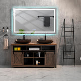 Garvee Rectangular Backlit LED Bathroom Mirror 72x36 Inch Aluminum Anti-Fog Memory Function 6000K CRI90+ IP54 Waterproof
