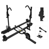 Garvee Hitch Mount Bike Rack for Ebikes - 2 Bike E-Bike Rack with Tilt & Fold, 200lbs Capacity, Fits 2" Receiver & Up to 5" Fat Tires for Cars, SUVs, Trucks, RVs - Black