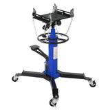 Garvee Transmission Jack, 1/2 Ton/1100 lbs Capacity 2 Stage Adjustable Hydraulic Telescopic Transmission Jack with Foot Pedal, 33.5"-69" High Lift and 360° Swivel Wheel, Garage/Shop Lift Hoist, Blue - Blue
