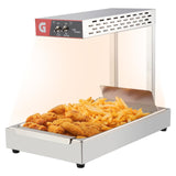 Garvee French Fry Warmer, 750W Commercial Heat Light Food Warmer, Electric Food Warmer with Free-Standing Warming Light, Countertop Fries Food Warmer for Parties Kitchen Restaurant Buffe - silver