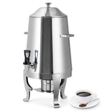 Garvee 3.4 Gallon Stainless Steel Insulated Drink Dispenser with Spigot, Hot & Cold Beverage Hub for Coffee, Tea, Water, 13L, Silver - Silver