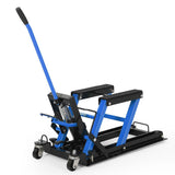 Garvee Hydraulic Motorcycle Lift Jack - 1500 lbs Capacity ATV Scissor Jack with 4.7"-14.57" Height Adjustment, Non-Slip Platform for Motorcycles, ATVs, and UTVs, Black Blue - Blue