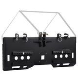 Garvee 1/2" Skid Steer Mount Plate Compatible for Detachable 2" Receiver & Cat1 Connector & 17" 49" Hay Spear & 48'' Pallet Forks, Universal Quick Tach Loader Plate Fits Kubota Bobcat Tractor