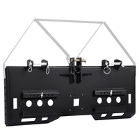 Garvee 1/2" Skid Steer Mount Plate Compatible for Detachable 2" Receiver & Cat1 Connector & 17" 49" Hay Spear & 48'' Pallet Forks, Universal Quick Tach Loader Plate Fits Kubota Bobcat Tractor