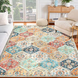 Garvee Trellis Area Rug 5x7 Washable Non-Slip Faux Wool Ultra-Soft Stain-Resistant for Living Room, Entryway, Bedroom - Orange