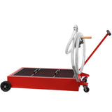 Garvee 25 Gal Hand Pump Oil Drain Pan with 95L Low Profile Oil Drain Pan - Red - Red