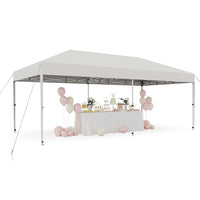 10'x20' white pop-up canopy, heavy-duty steel frame, waterproof, perfect for outdoor parties. 