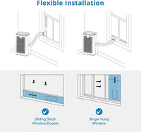 Garvee Portable Air Conditioners, 14000 BTUs Portable AC Unit 3-in-1 Cooling, Dehumidifier & Fan, Standing A/C Portable Air Conditioner for Room Up to 750 Sq. Ft, 24H Timer, Window Kits