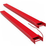 Garvee Fork Extensions, 84” Length Pallet Fork Extensions, 4.5” Width Fork Extensions, Heavy Duty Fork Extensions for Forklifts, 1 Pair Forklift Extensions for Forklift Truck Forklift Loaders, Red - Red