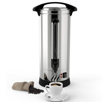 Garvee 18L(120Cup)Coffee Pot, Stainless Steel Coffee Urn with Silicone Faucet for Parties, Office, Catering Events, Meeting Rooms