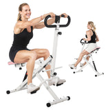 Garvee Squat Machine Squat Assist Trainer Adjustable 12 Level Resistance Foldable Full Body Workout 350 LBS White - White
