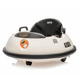 Garvee Ride B Series 12V Electric Ride on Bumper Car for Toddlers, Kids Bumper Car with Remote Control, LED Lights & 360 Degree Spin, Indoor and Outdoor for 18+ Months Kids - White - White