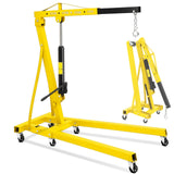 Garvee 2 Ton Hydraulic Engine Hoist Folding Cherry Picker Shop Crane Lift 4400LB Yellow for Garage Workshop Factory - Yellow