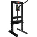 Garvee 6 Ton Hydraulic Press H-Frame Adjustable Shop Press with Stamping Plates for Garage Floor Use - Black