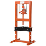 Garvee 6-Ton Hydraulic Shop Press - H-Frame with Adjustable Height, Movable Plates, and Dust Cover for Garage and Professional Use, Orange - Orange+Black