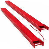 Garvee Fork Extensions, 72” Length Pallet Fork Extensions, 5.5” Width Fork Extensions, Durable Fork Extensions for Forklifts, 1 Pair Forklift Extensions for Forklift Truck Forklift Loaders, Red - Red