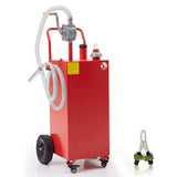 Garvee 40 Gal Red Portable Gas Caddy with Pump for Fuel Storage,Red - Red
