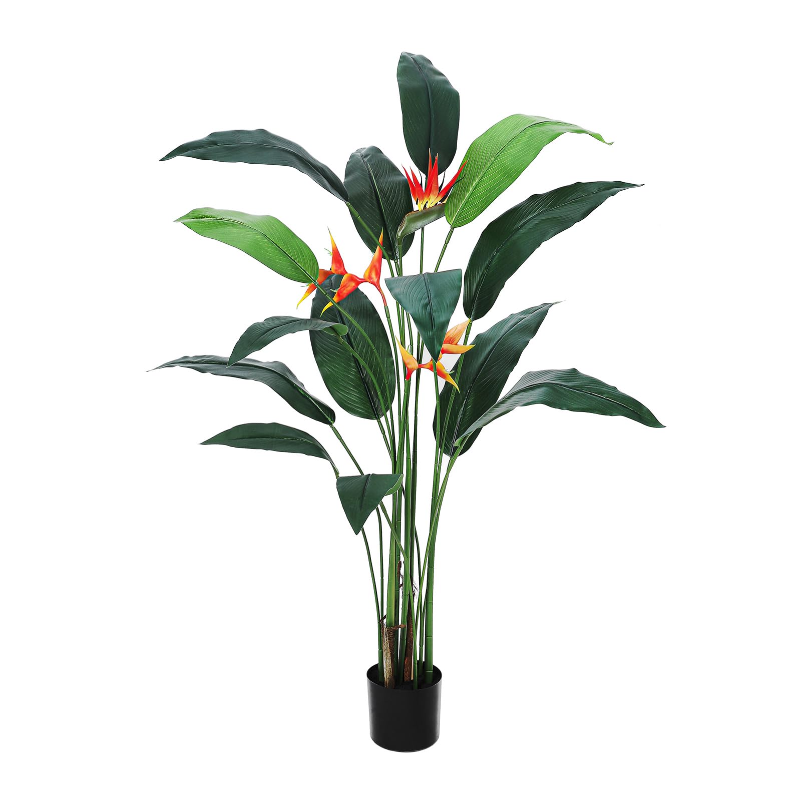 Garvee Set of 2 6FT Artificial Bird of Paradise Plant Fake Palm Tree with 17 Trunks and Flowers for Indoor Outdoor