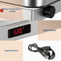 Garvee Electric Chafing Dish Buffet Set, 3 × 3 QT Roll Top Food Warmer with Transparent PC Lid, 400W Temperature Control 86-200°F, Stainless Steel Chafer for Catering Parties(2 Packs)