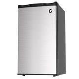 Garvee 3.2 Cu.Ft Mini Fridge with Freezer, Double Door Compact Refrigerator for Apartment, Office, Dorm, 17.3"W x 18.9"D x 29.9"H, Black - Silver