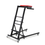 Garvee Heavy-Duty Foldable Automotive Engine Creeper, Adjustable Height 45" to 66", 400 lbs Capacity, with 6 Wheels, Storage Tray, and Padded Deck for Auto Repair & Trucks - Black-H Base