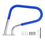 Garvee Pool Rail 30"x 22" 304 Stainless Steel 250LBS Load Capacity Silver Rustproof Pool Handrail for Swimming Pool with Blue Grip Cover & Accessories - Silver