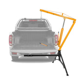 Garvee Hydraulic Hitch-Mount Truck Crane Professional 2-Inch Hitch Receiver, 3 Adjustable Capacities: 500 lbs, 750lbs, 1000 lbs (MAX) Yellow - Yellow