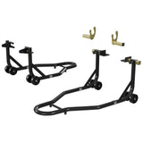 Garvee Motorcycle Stand Lift 900LBS Capacity Front Rear Wheels Lift with Adjustable Swingarm Spool for Maintenance and Repairs, Black - Black
