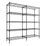 Garvee 5 Tier Wire Shelving Heavy Duty Adjustable Garage Shelves Storage Rack for Warehouse Pantry Closet 59"W x 59"H x 13.8"D Metal