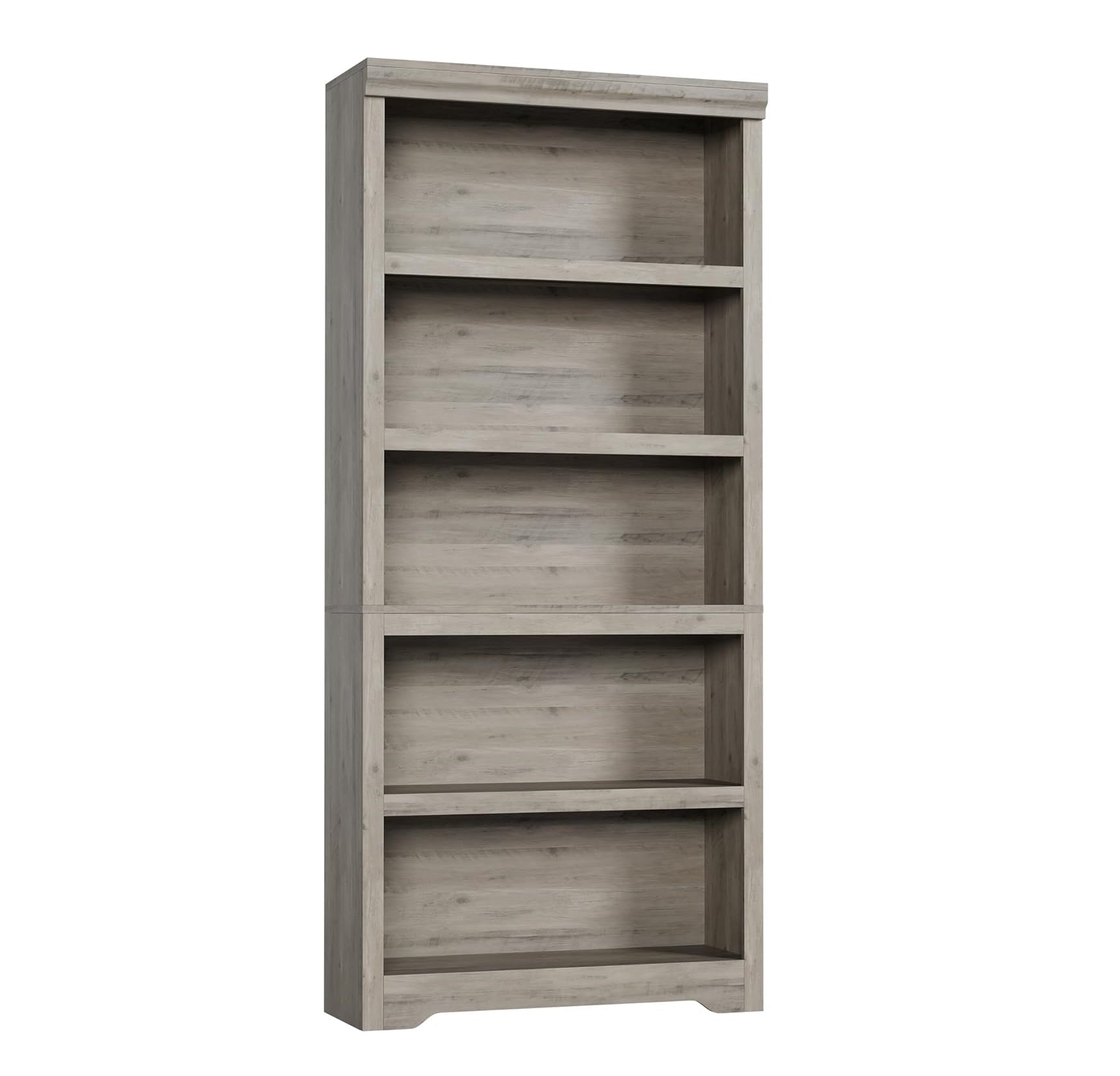 Garvee 5 Tier Bookshelf, 69" Tall Farmhouse Bookcase with Adjustable Shelves, 31.5" W Floor Standing Open Display Storage Rack with Anti-Slip Design for Home Office, Balcony, Library, Study / Living Room, Gray