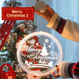 Garvee Christmas Decorations, Christmas Window Lights with Suction Cups, Battery Operated Christmas Lights, 3D Acrylic Hanging LED Lamps for Doors Windows Decor Merry Christmas 2 - merry christmas 2