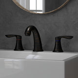 Garvee 8 Inch Grey Faucet for 3 Hole Sink, Bathroom Widespread Use - 8 Inch / Black - Matte Black