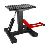 Garvee Dirt Bike Lift Stand, Hydraulic Motorcycle Lift Stand 440 Lbs Capacity, Adjustable Height Hoist Table, for Dirt Pit Bike Repair, Maintenance, Motorbike Repair Accessories Tools - Red