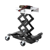 Garvee 450 LBS Capacity Low Profile Transmission Jack with 2M Safety Straps for Auto Repair, 7-23 in Lift Range, Black - Black