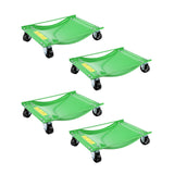 Garvee Car Wheel Dolly Set of 4 with Heavy Duty 3.5 in Steel Wheels for Moving Cars, 24x15 in, Steel, Black - Green