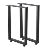 Garvee Metal Table Legs Heavy Duty Desk Legs, DIY Industrial Furniture Dining Legs, Modern Cast Iron Coffee Table Bench Legs, Set of 2 - Black - Rectangle