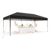 Garvee 10'x 20' Pop up Canopy Tent with 210 D Oxford Fabric, Portable Instant Commercial Canopy Including 12 Stakes 6 Sandbags for Farmers' Market, Wedding Event, Outdoor Camping, Black - Black