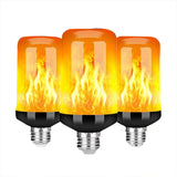 Garvee LED Flame Effect Light Bulb, 4 Modes Flickering Light Bulb with Gravity Sensor, E27 Base Fire Light Bulb for Christmas Halloween Party Decoration