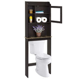 Garvee Bathroom Cabinet Over Toilet With 1 Door And Adjustable Shelves, Space Saver Storage, Espresso