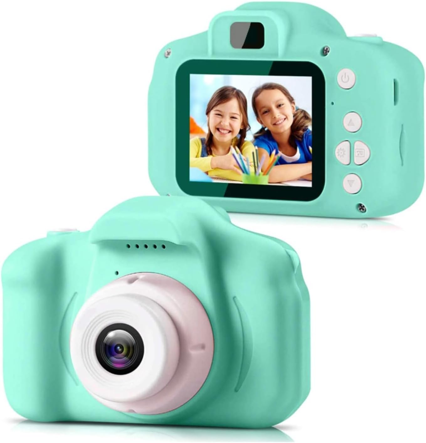 Garvee Kids Digital Video Camera 8MP HD Rechargeable Shockproof Green Toddler Camcorder for Creative Play