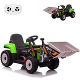 Garvee 12V Kids Ride on Excavator Car + Remote Control + 2+1 Gear Shift + EVA Tires + Music + Bluetooth + ASTM Certified + Indoor/Outdoor Play - Green