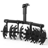 Garvee Disc Plow Harrow 32 Inch with Universal 2" Receiver Mount for ATV/UTV, Adjust Height Heavy Duty Width Cut Disc Plow Durable Steel Round Plow Harrow (Disc Plow Harrow/Receiver)