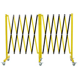 Garvee 16FT Industrial Metal Expandable Barricade with Casters for Construction Area Traffic Control Portable Retractable Traffic Fence - Length 16Ft
