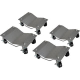 Garvee 4-Tire 16"x12" Car Dolly – 6000-LB Heavy-Duty Vehicle Mover with 360° Rotatable Wheels for Auto Transport Silver - Silver